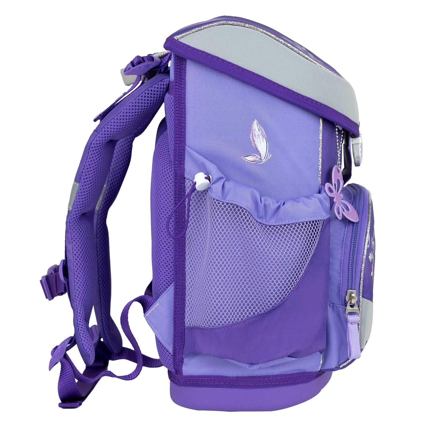 Interior view highlighting spacious compartments of the Ergonomic School Bag Set for Girls – Belmil Mini-Fit Starlight Wings (4 pcs) for keeping school supplies organized.