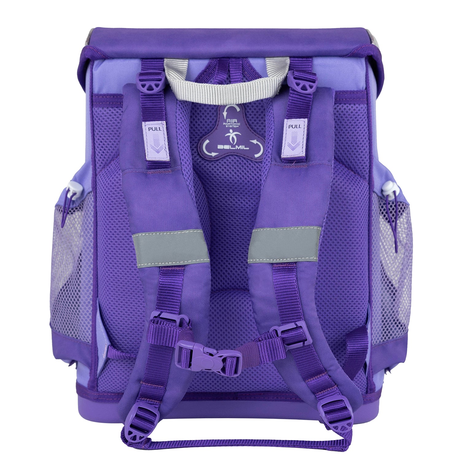 Safety features of the Ergonomic School Bag Set for Girls – Belmil Mini-Fit Starlight Wings (4 pcs) including reflective elements for visibility.