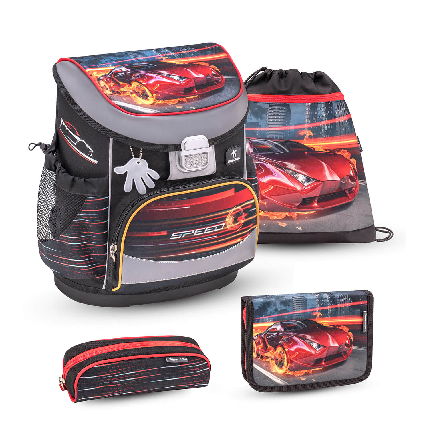 Mini-Fit Crazy Race Schulranzen Set 4 tlg.