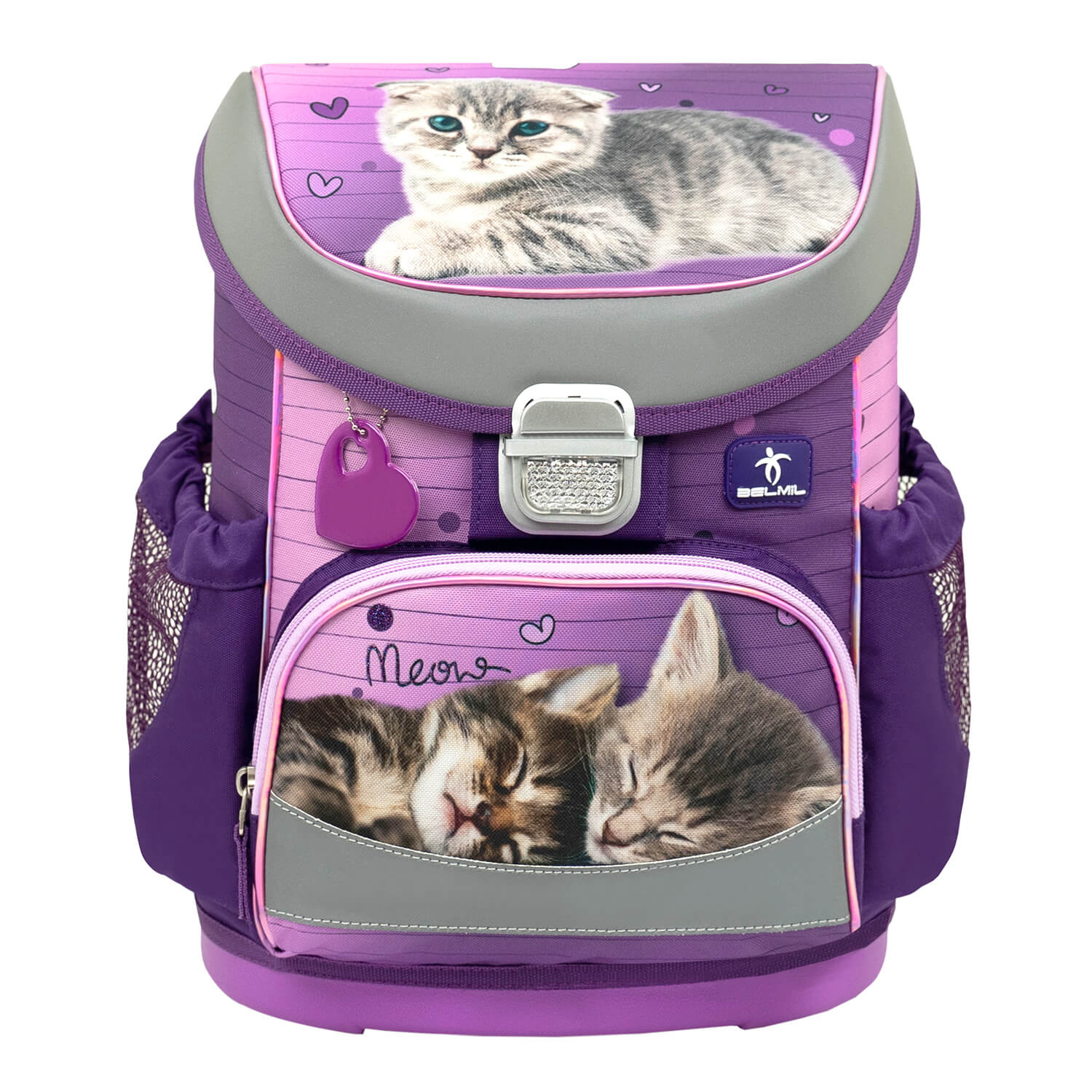 The fun unicorn raincoat included in the Belmil Mini-Fit Ergonomic School Bag Set “Little Caty” Design + Unicorn Raincoat – 5-Piece Compact and Comfortable School Starter Set, designed for practicality and style.