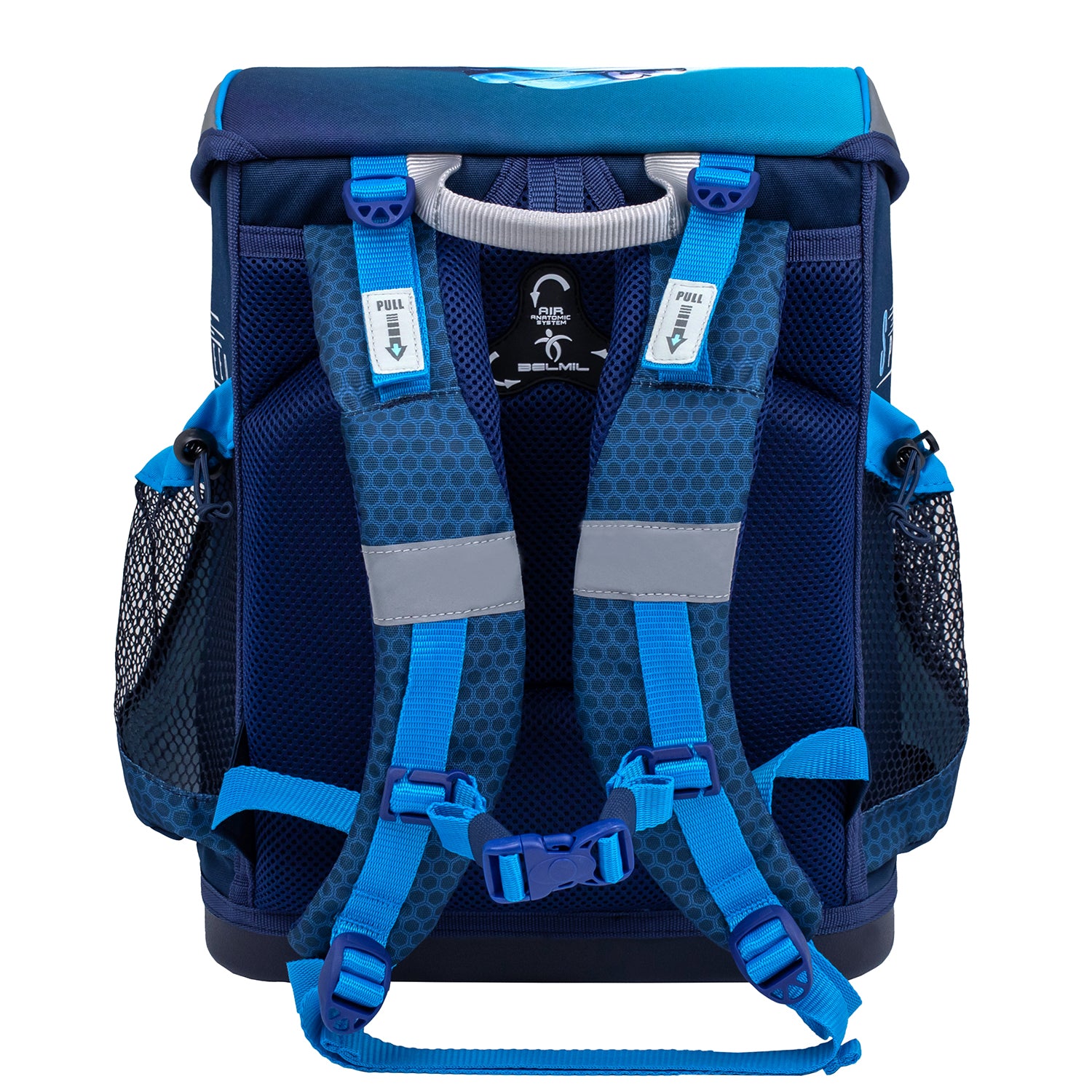 Dinosaur raincoat included in the Belmil Mini-Fit Ergonomic School Bag Set 'Racing Blue Neon' designed for rain protection and compatibility with school bag.