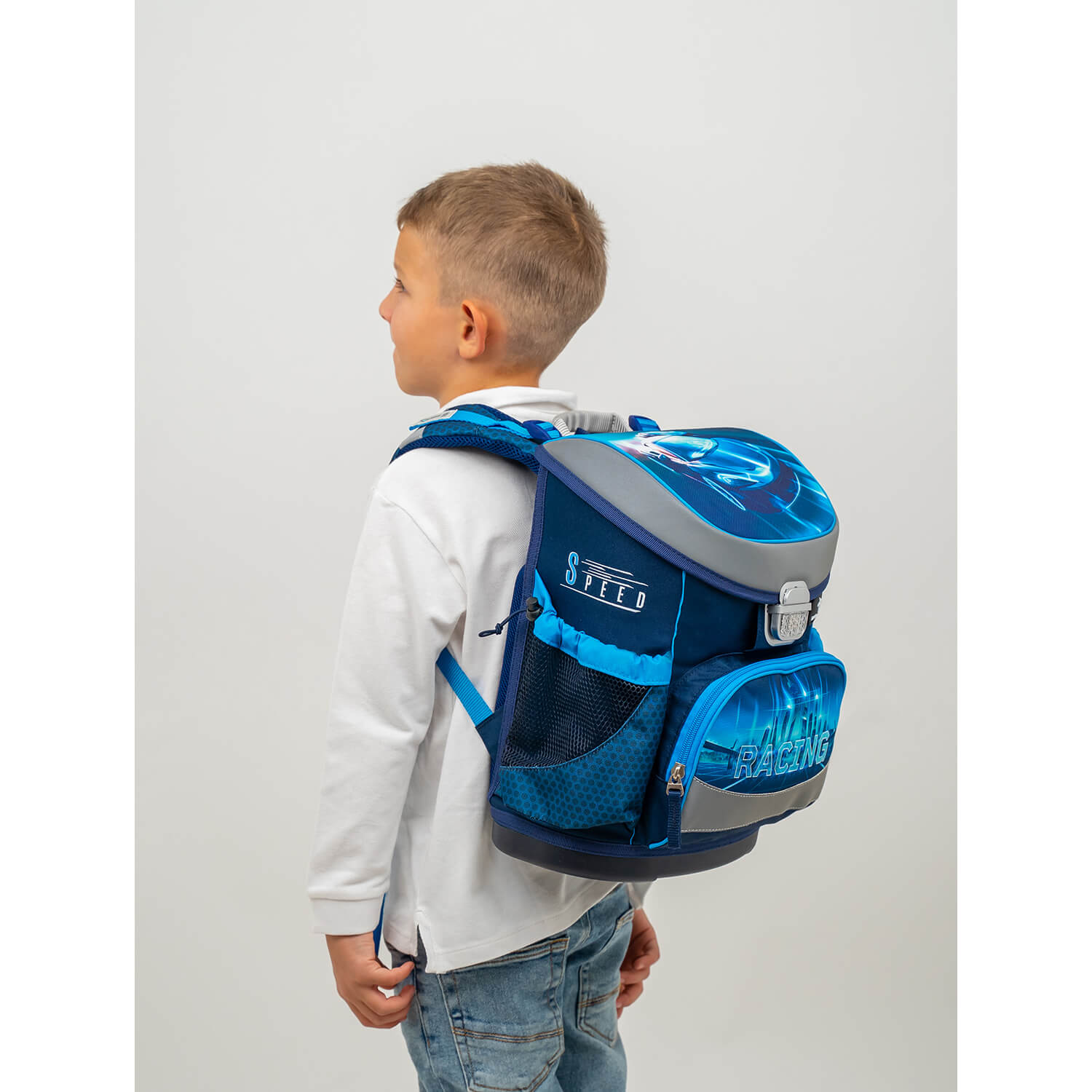 Mini-Fit Racing Blue Neon schoolbag set 4 pcs