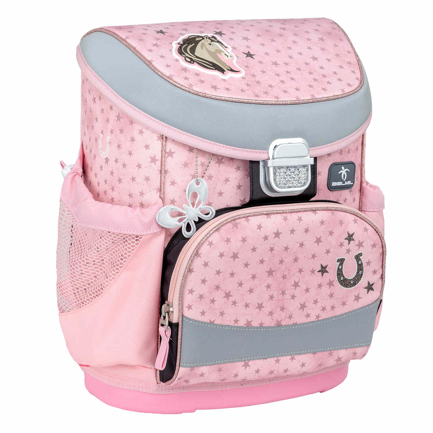 Detailed view of the breathable padding in the Ergonomic School Bag Set for Girls – Belmil Mini-Fit Star Horses (4 pcs).