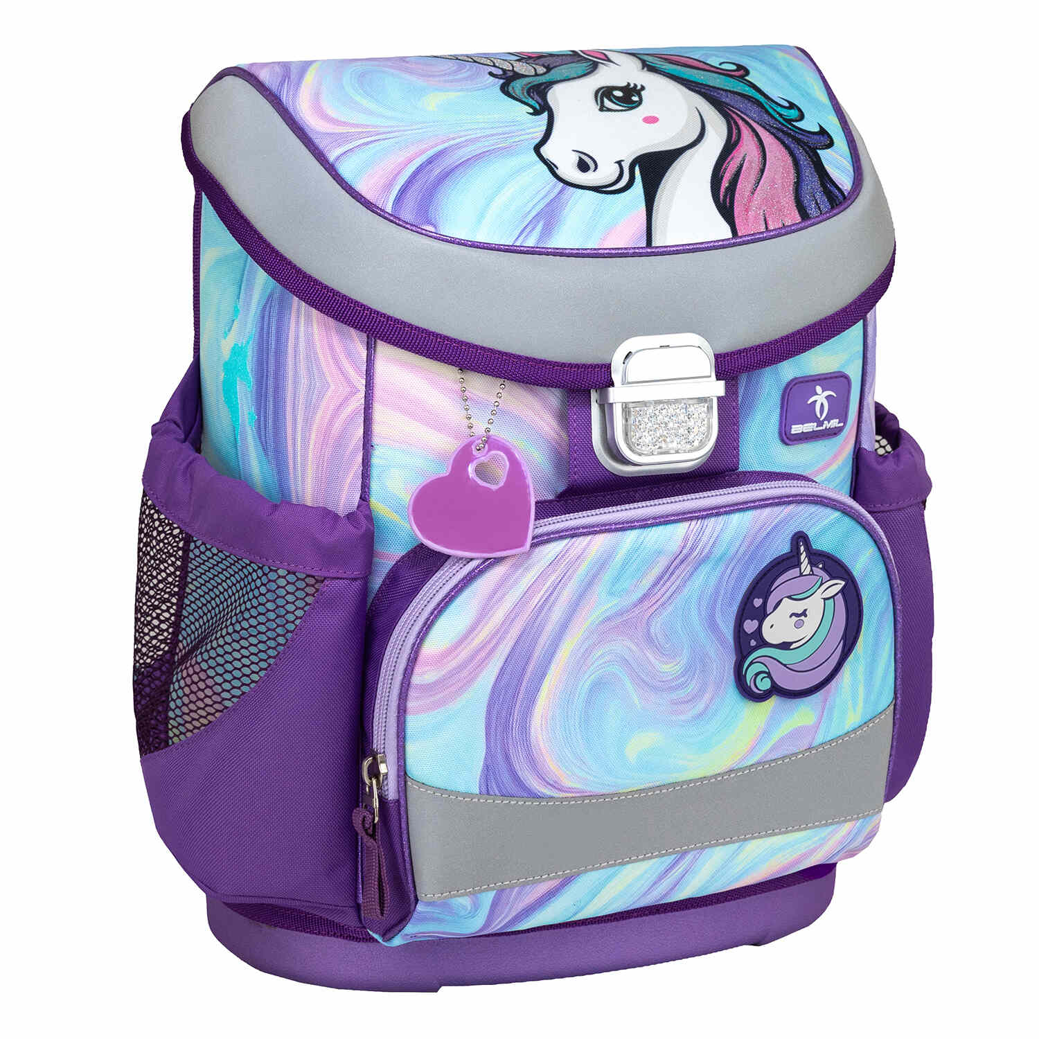 Durable materials used in the Ergonomic School Bag Set for Girls – Belmil Mini-Fit Unicorn Dream (4 pcs), made in Europe.