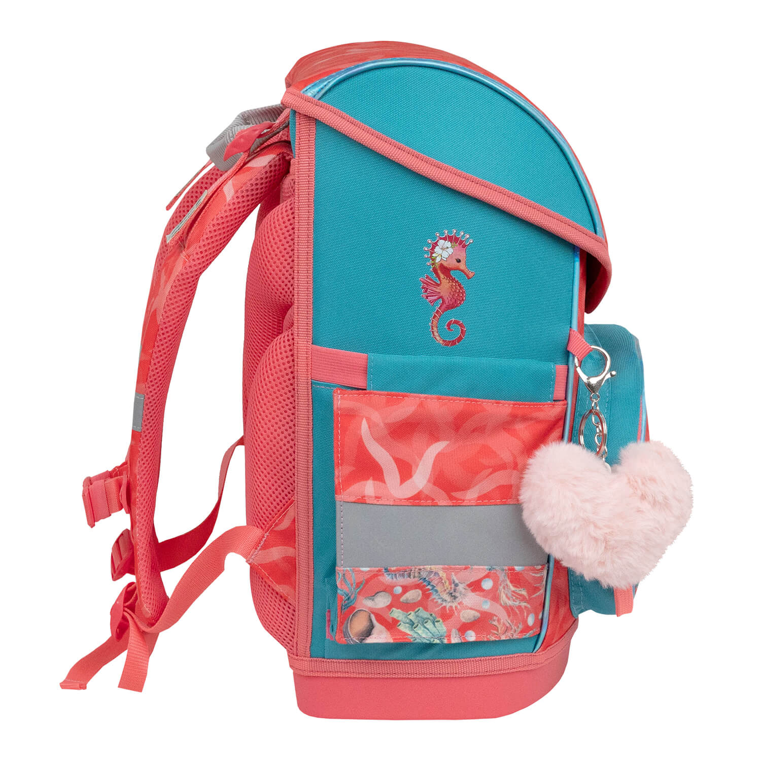 The included Unicorn Raincoat from the Belmil Compact Ergonomic School Bag Set “Sea Queen” Design + Unicorn Raincoat – 5-Piece Set for Girls.