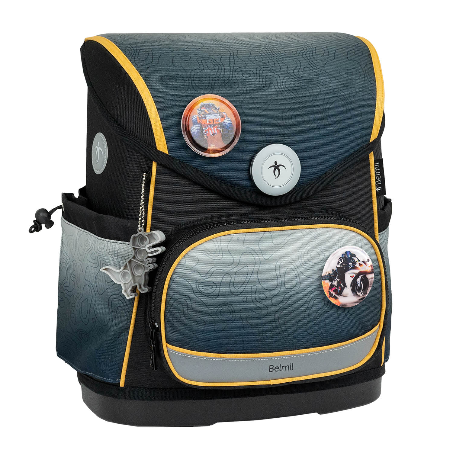 Premium Compact Plus Black Grey Schulranzen Set 5tlg.