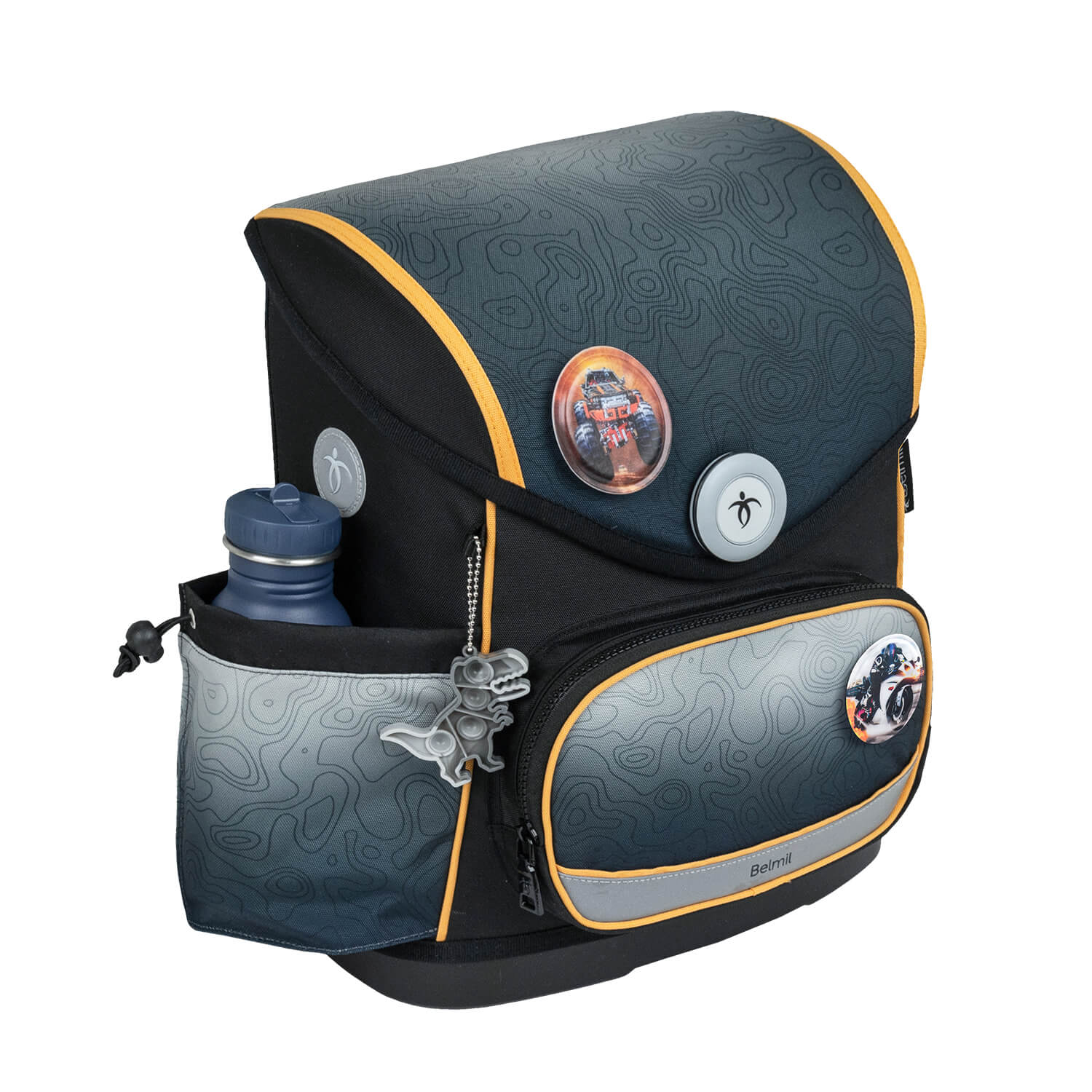 Premium Compact Plus Black Grey Schulranzen Set 5tlg.