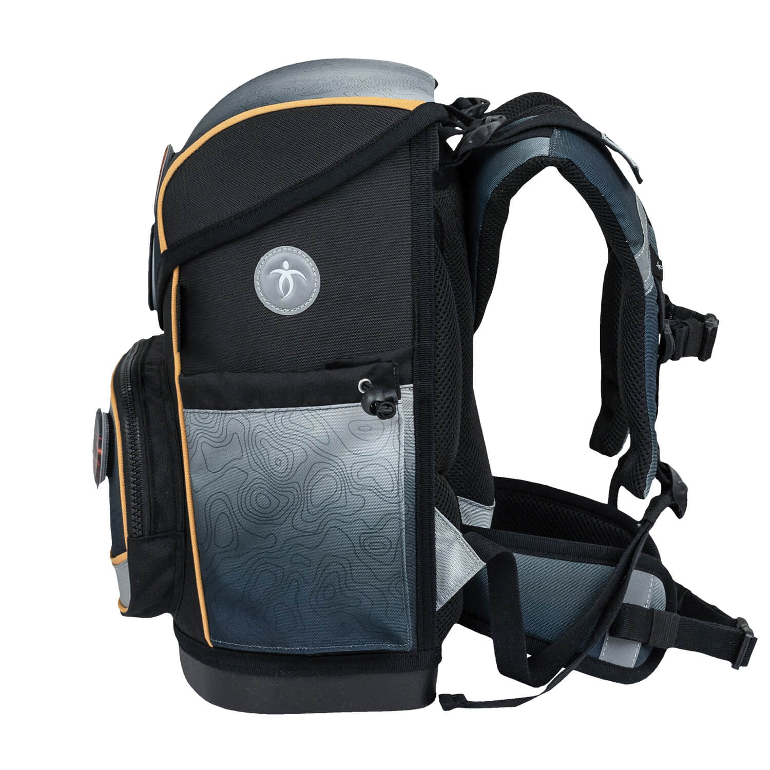 Premium Compact Plus Black Grey Schulranzen Set 5tlg.