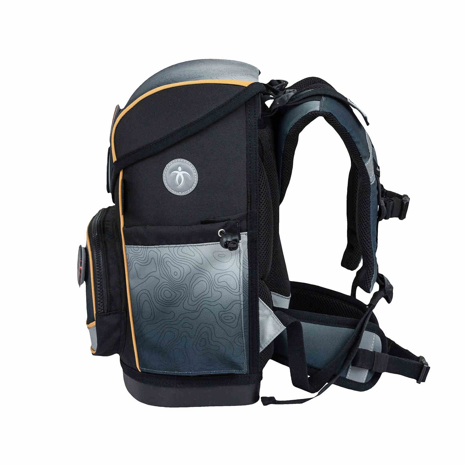 Premium Compact Plus Black Grey Schulranzen Set 5tlg.