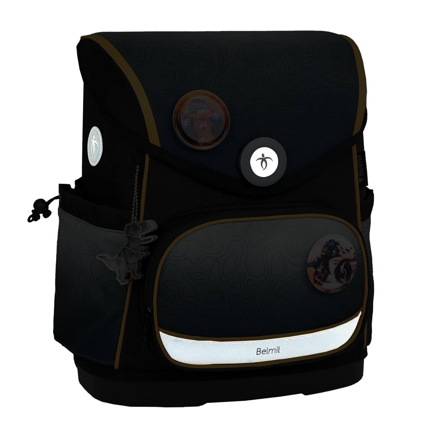 Premium Compact Plus Black Grey Schulranzen Set 5tlg.