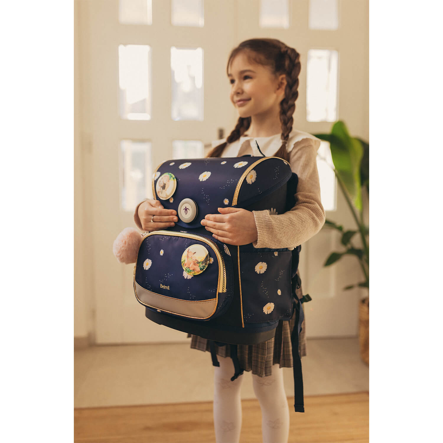 Premium Compact Plus Daisy Schoolbag set 5pcs.