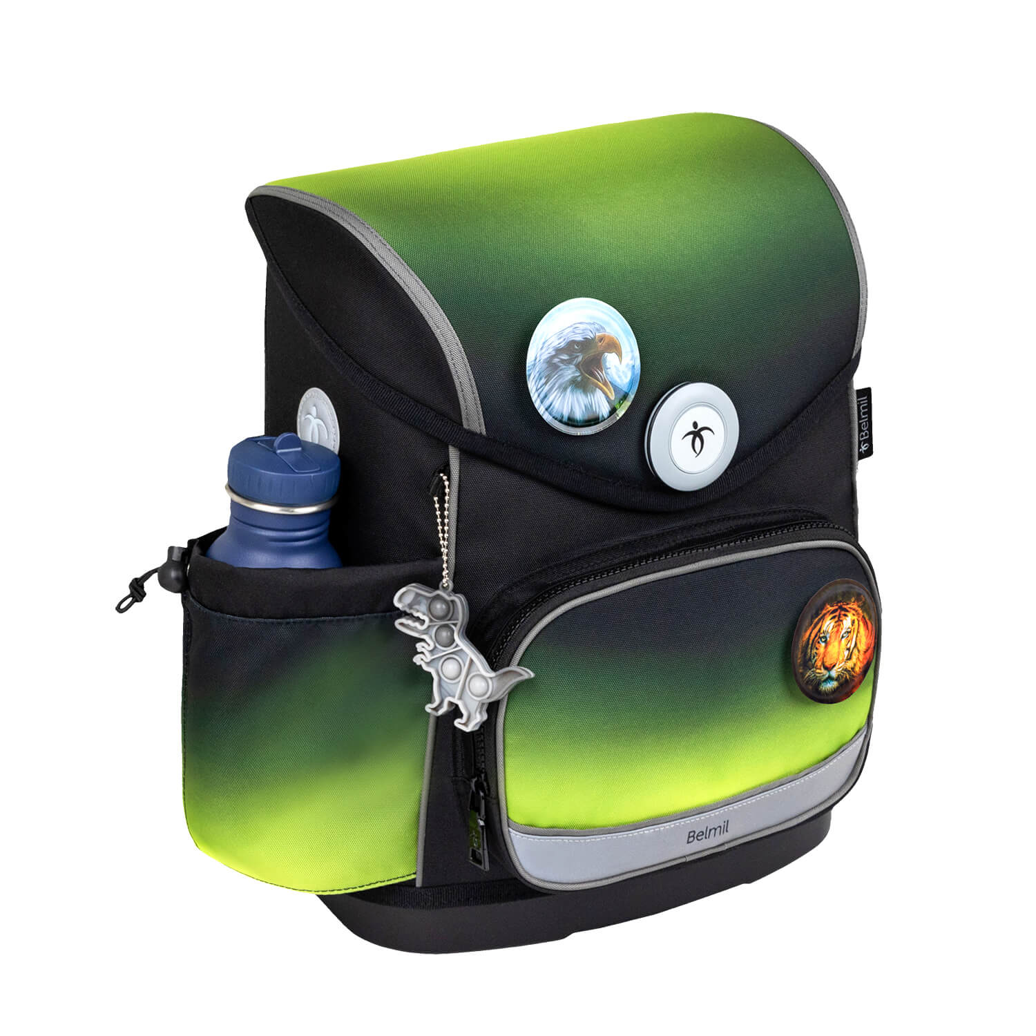 Premium Compact Plus Black Green Schulranzen Set 5tlg.