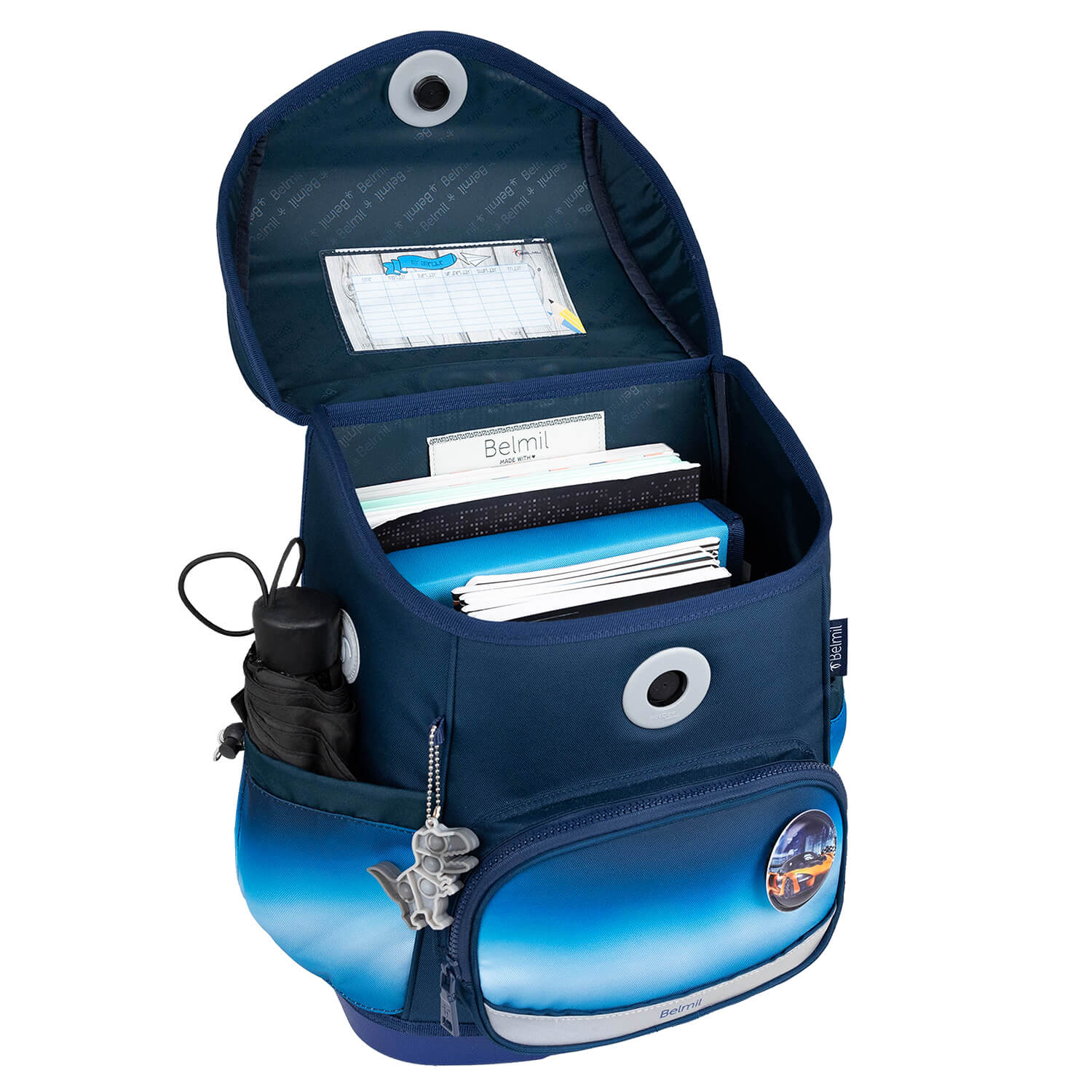 Premium Compact Plus Blue Navy Schoolbag set 5pcs.