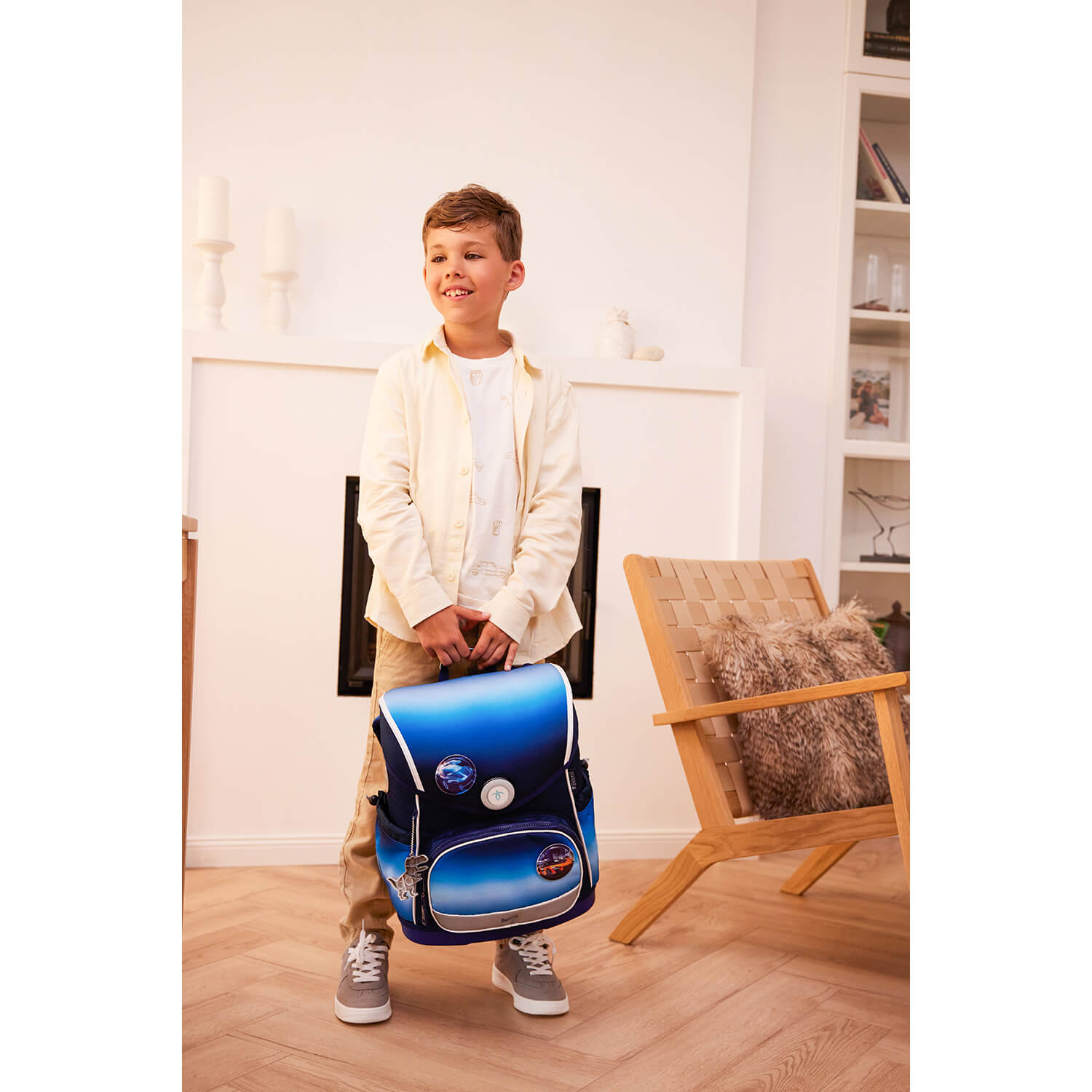 Premium Compact Plus Blue Navy Schoolbag set 5pcs.