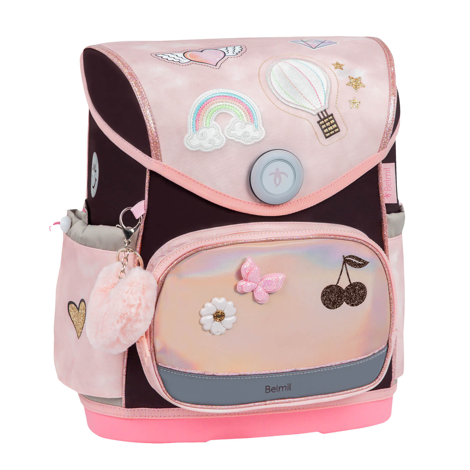 Complete Premium Belmil School Bag Set for Girls – Compact Plus Glam schoolbag set 5 pcs including a filled pencil case.