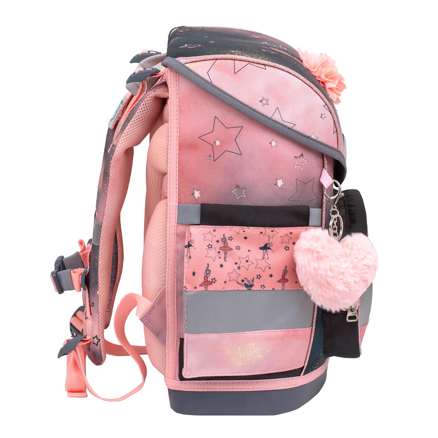 Compact Ballerina Black Pink Schulranzen Set 4 tlg.