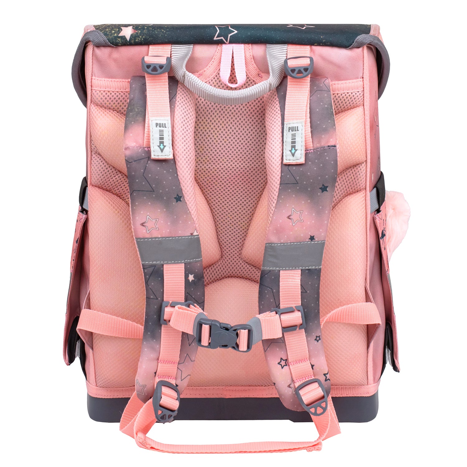 Brightly colored accessories included in Belmil Compact Ergonomic School Bag Set “Ballerina Black Pink” Design, ideal for young girls.