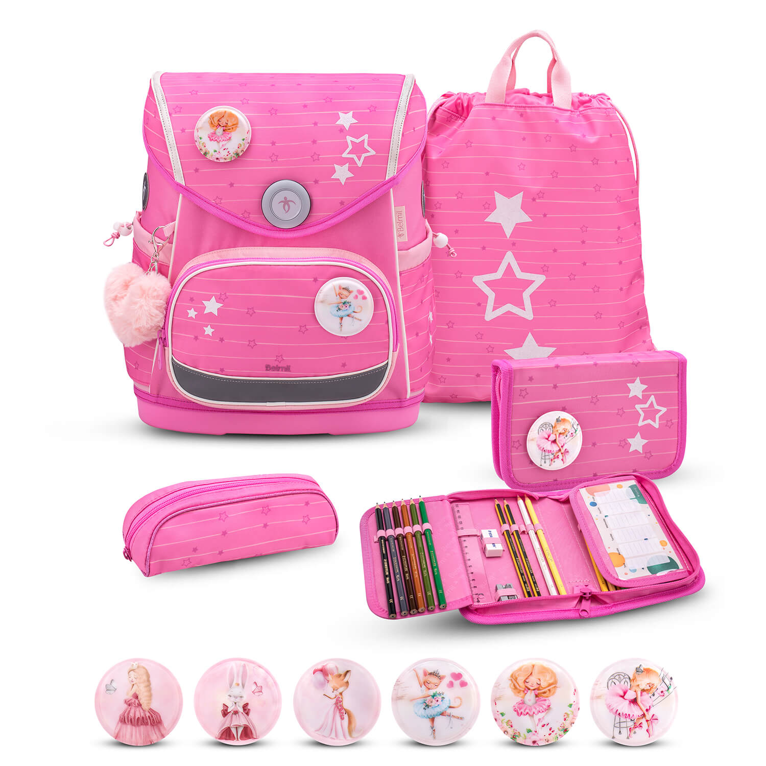 Premium Compact Plus Candy Schulranzen Set 5tlg.