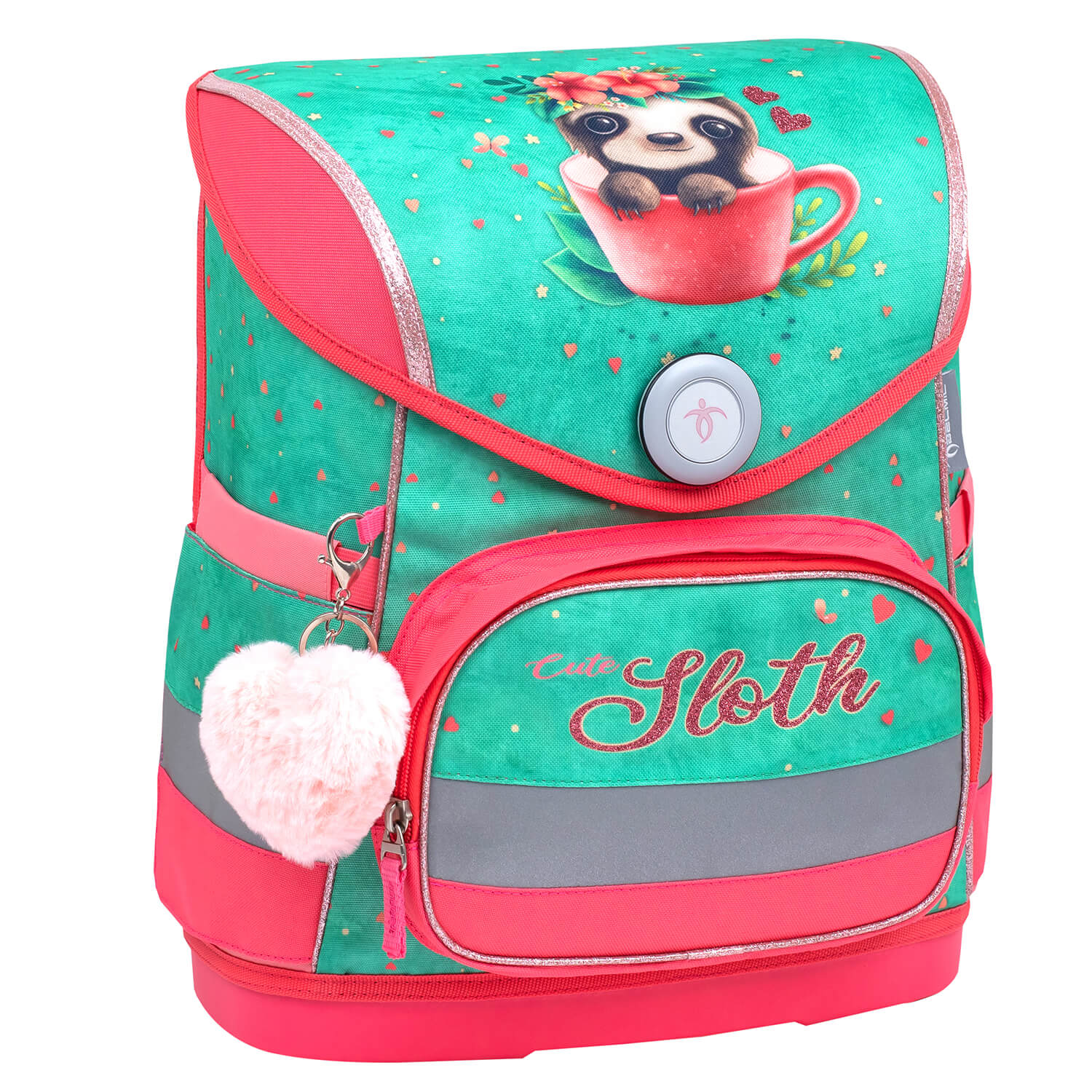 Compact Cute Sloth Schulranzen Set 5 tlg.