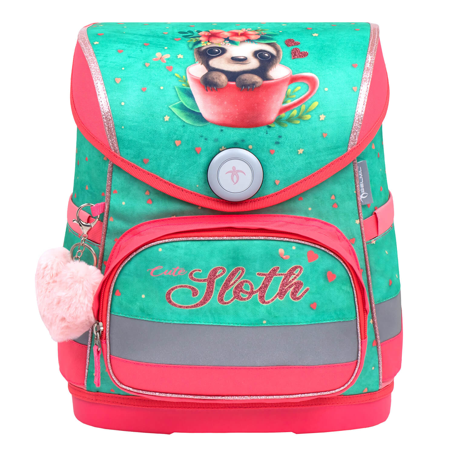 Compact Cute Sloth Schulranzen Set 5 tlg.
