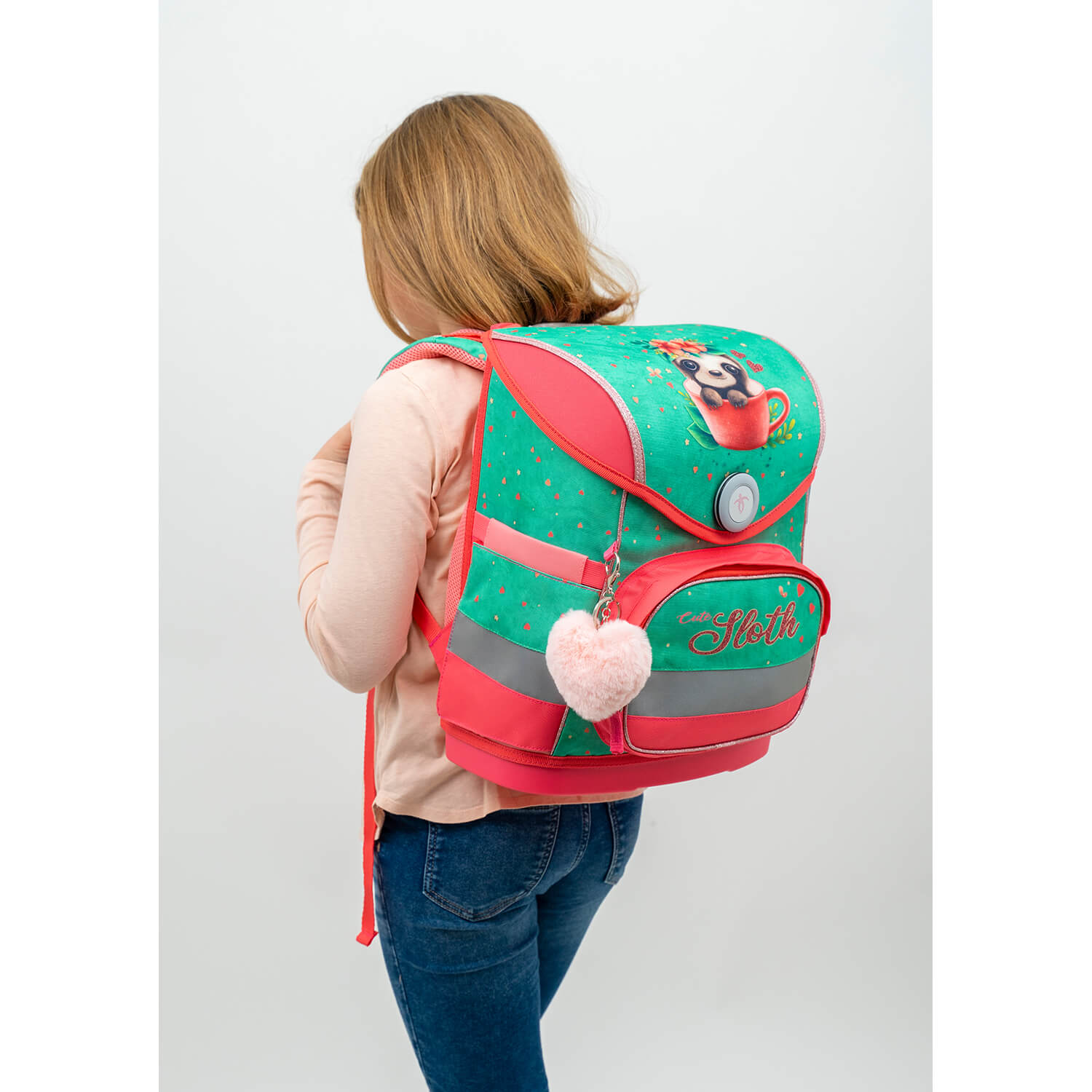 Compact Cute Sloth Schulranzen Set 5 tlg.