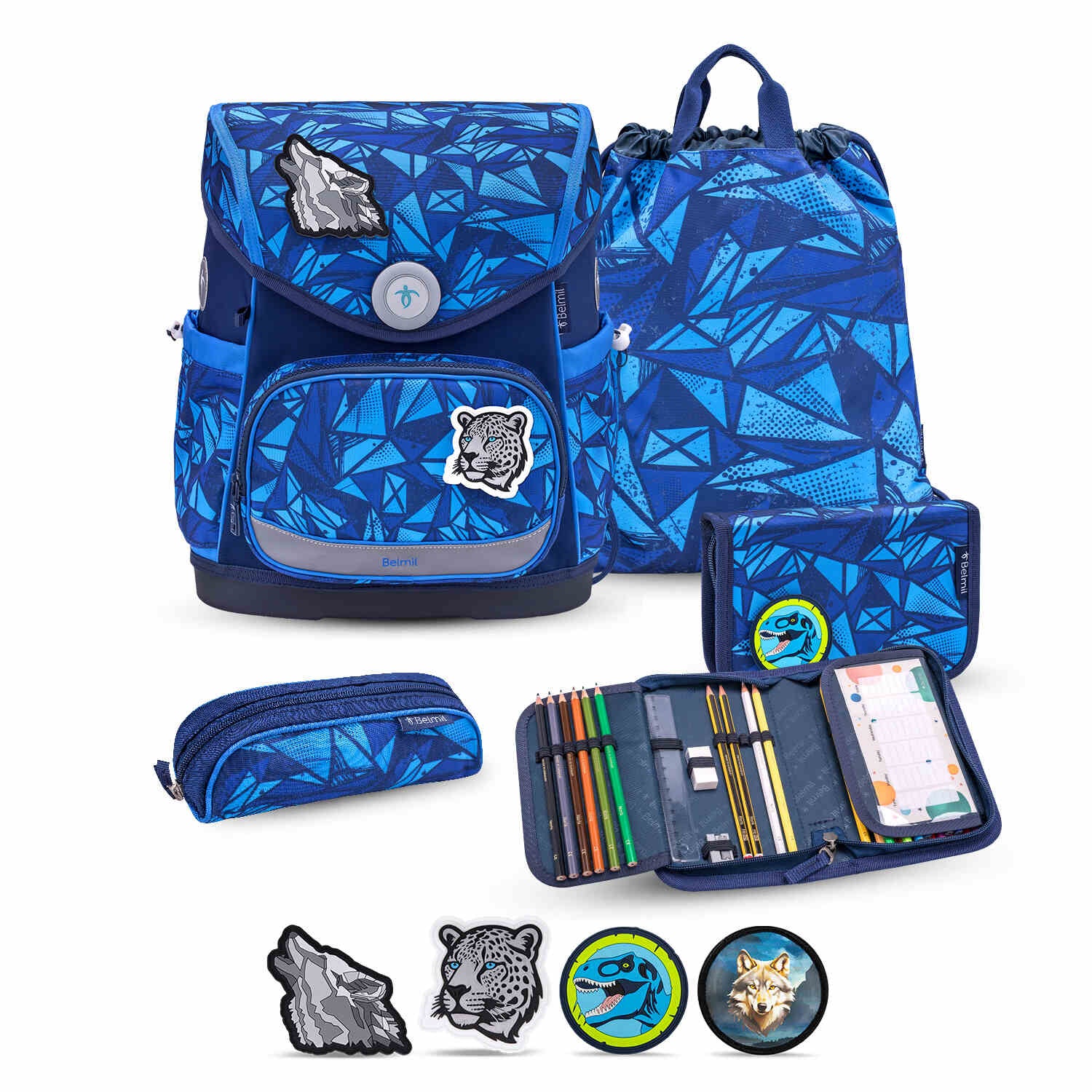 Premium Compact Plus Glacier Blue Schulranzen Set 5tlg.