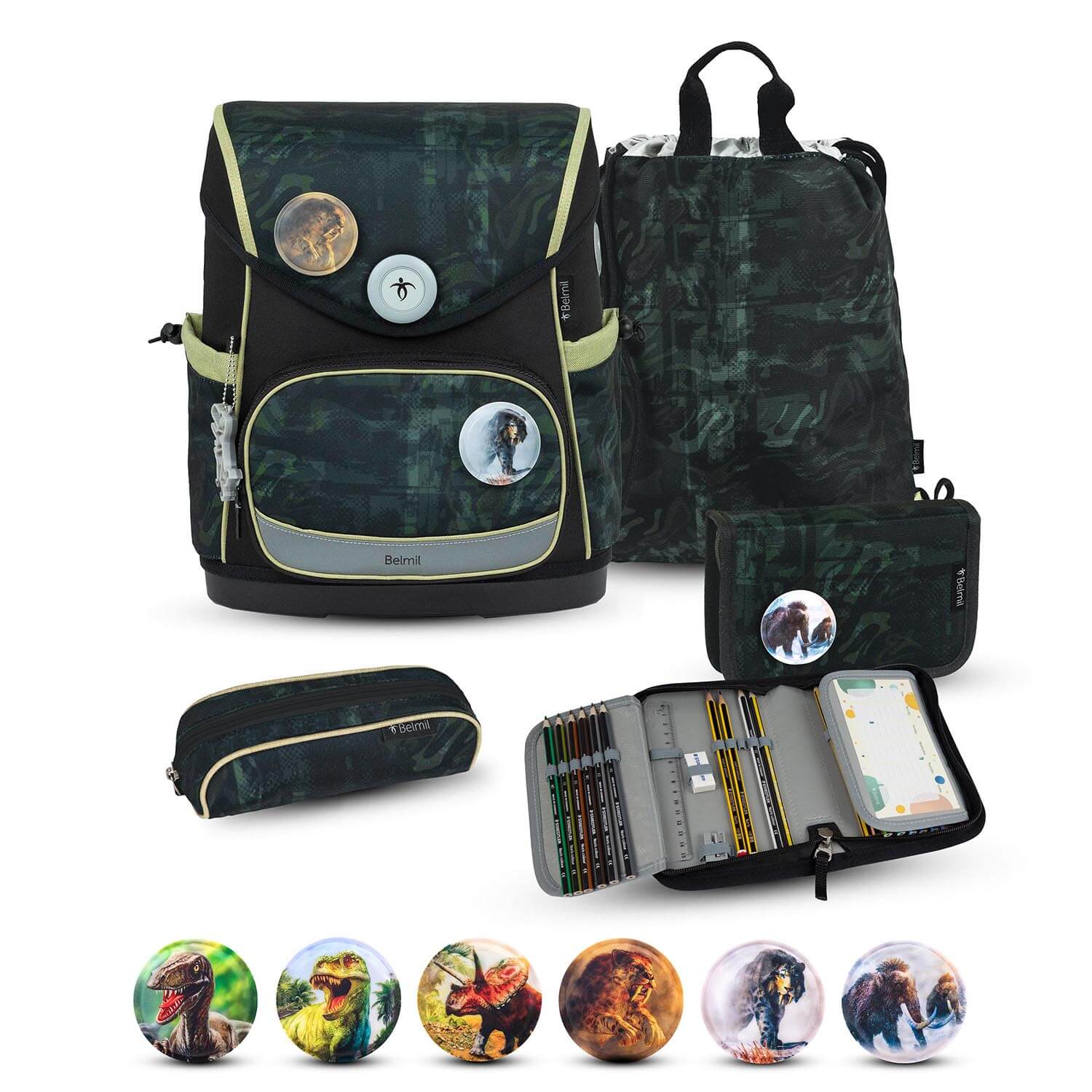 Premium Compact Plus Grey Stone Schulranzen Set 5tlg.