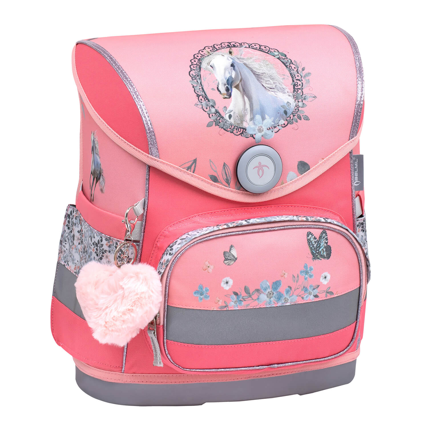Compact Horse Snowflake Schulranzen Set 4 tlg.