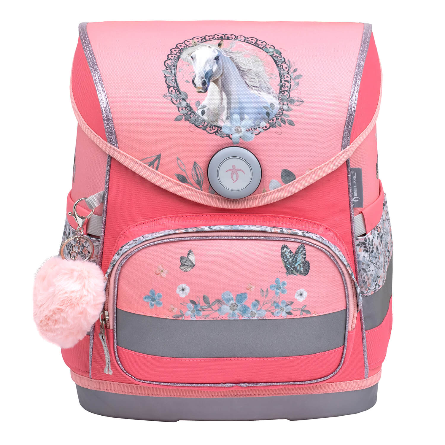 Compact Horse Snowflake Schulranzen Set 4 tlg.