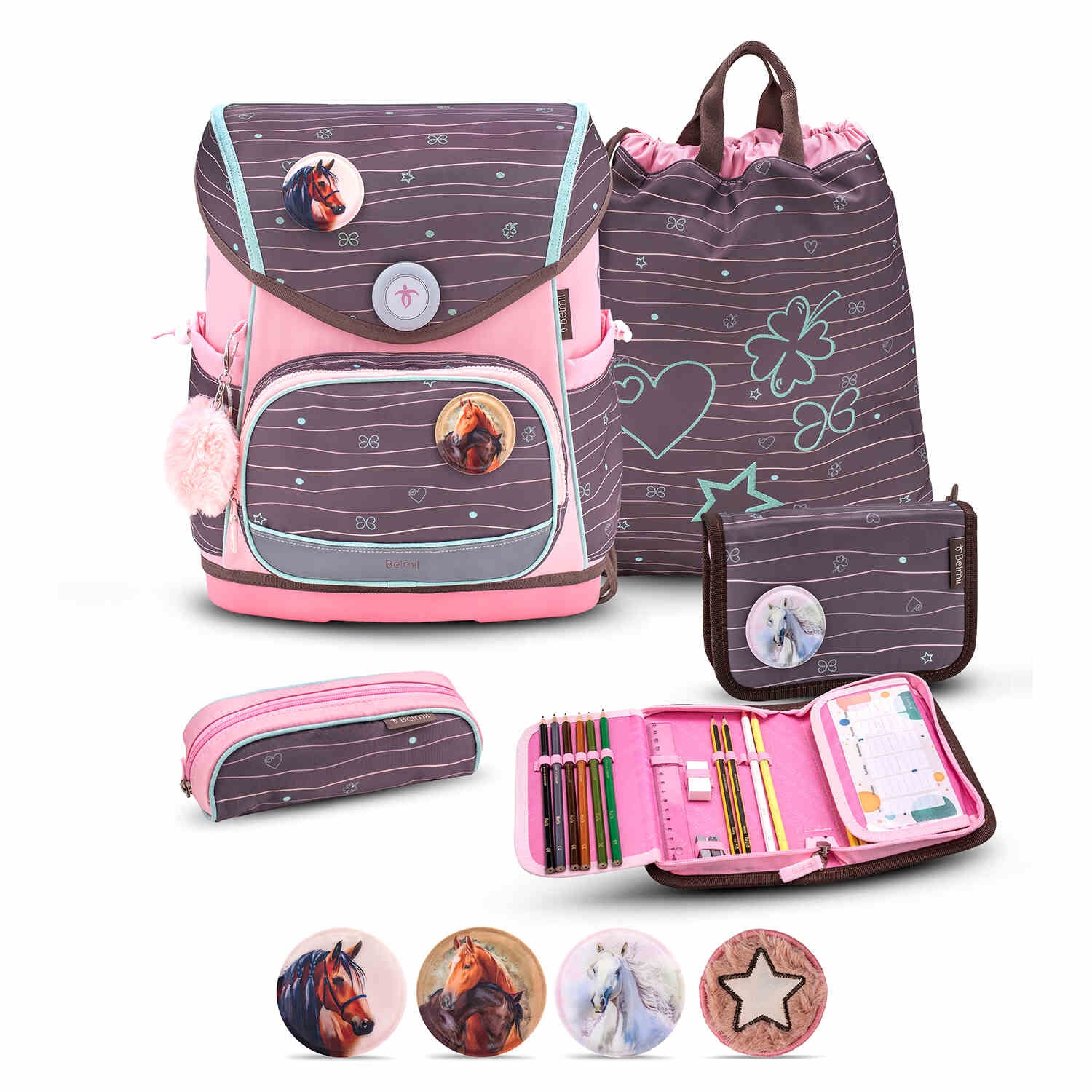 Premium Compact Plus Mint Schoolbag set 5pcs.