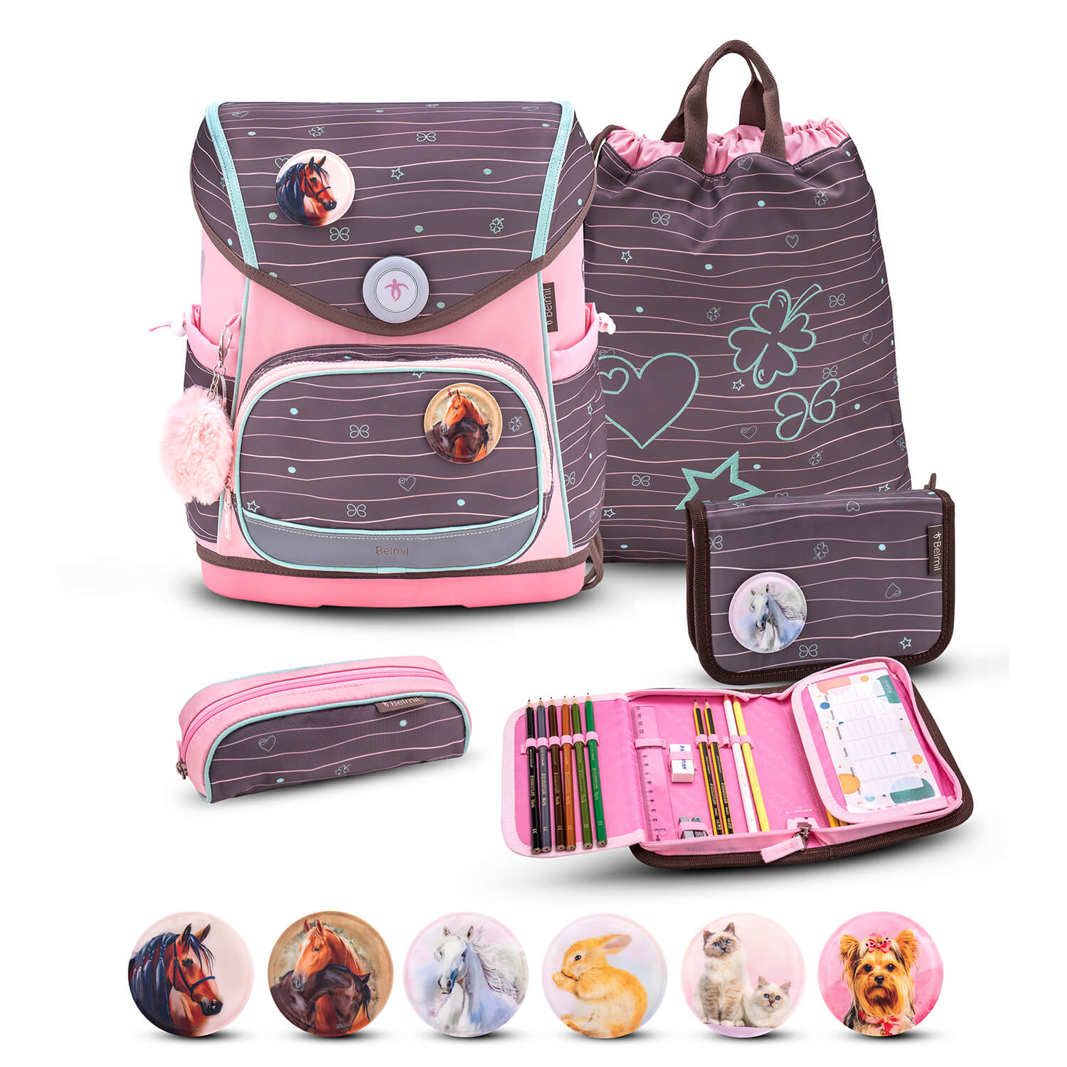 Premium Compact Plus Mint Schulranzen Set 5tlg.