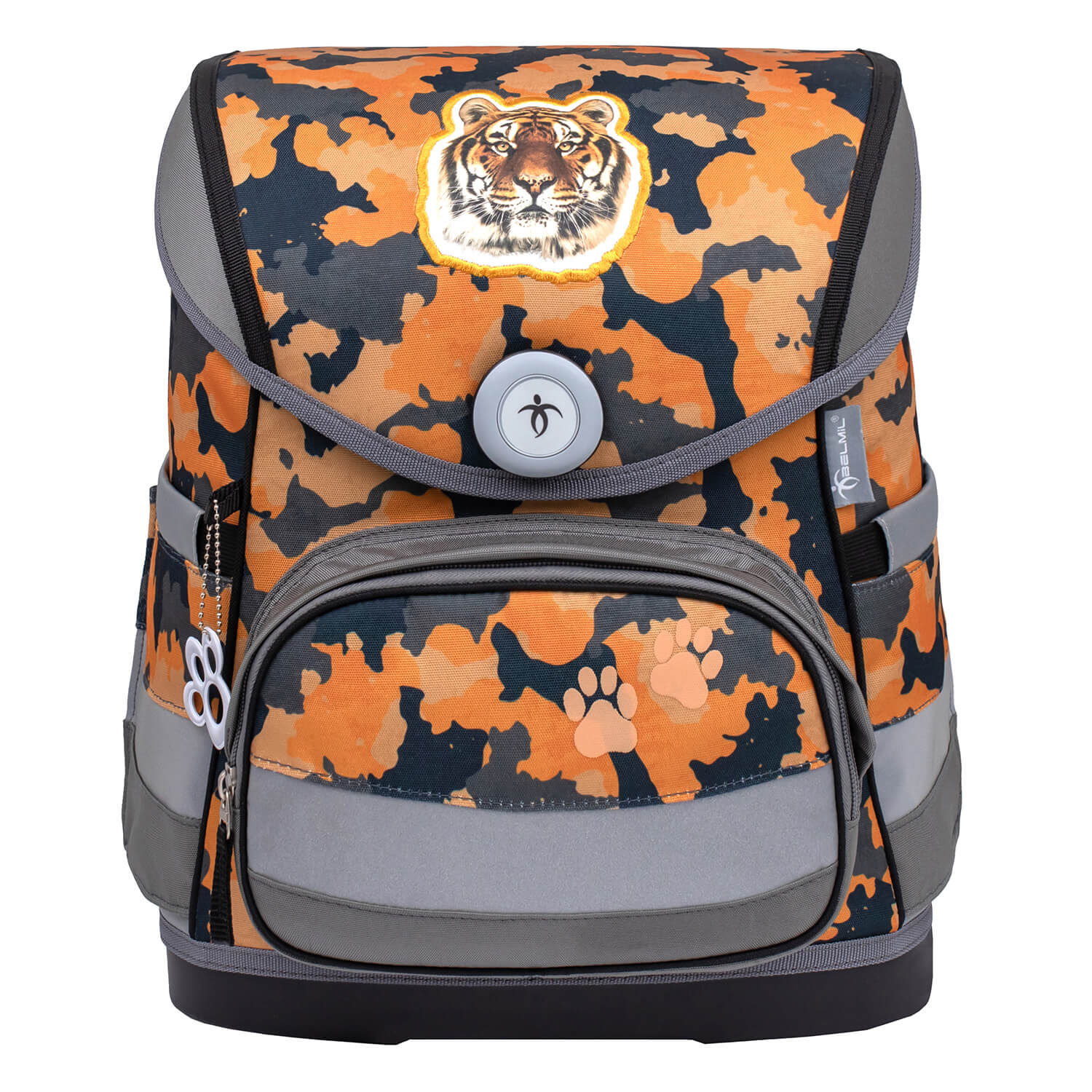 Compact Orange Camouflage Schulranzen Set 4 tlg.