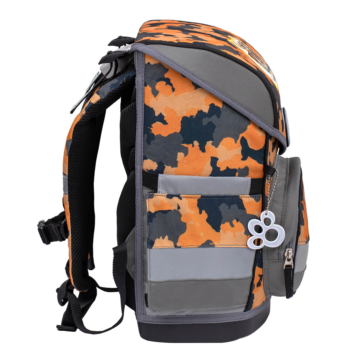 Compact Orange Camouflage Schulranzen Set 4 tlg.