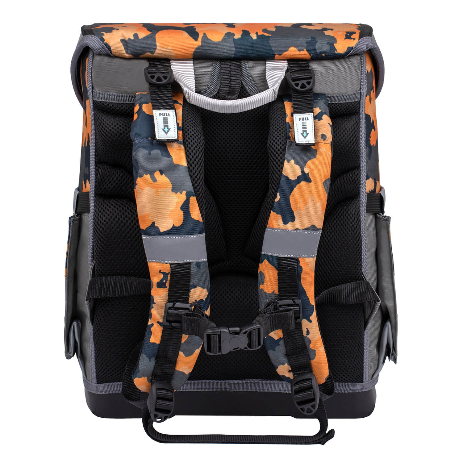 Compact Orange Camouflage Schulranzen Set 4 tlg.