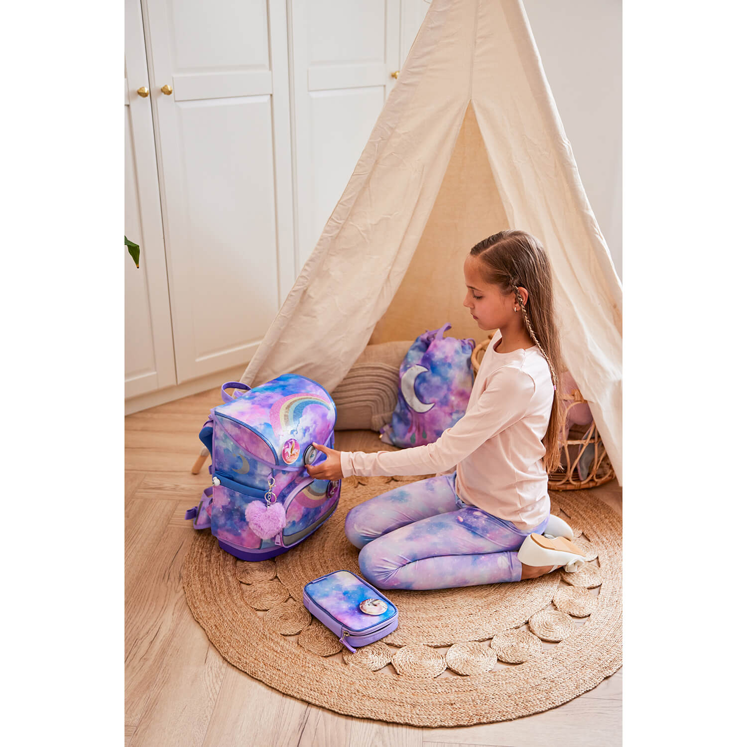 Premium Compact Plus Moonlight Schulranzen Set 5tlg.