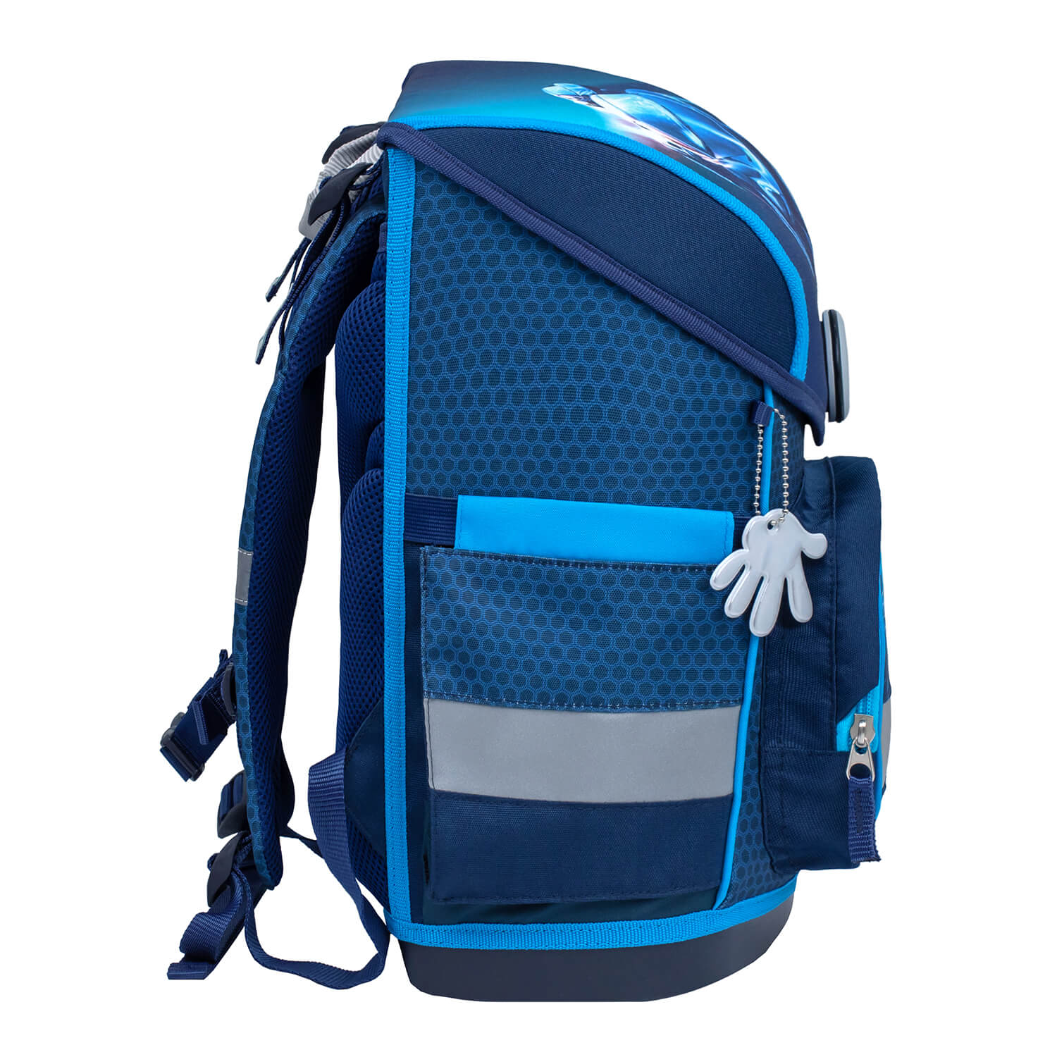 Compact Racing Blue Neon Schulranzen Set 4 tlg.