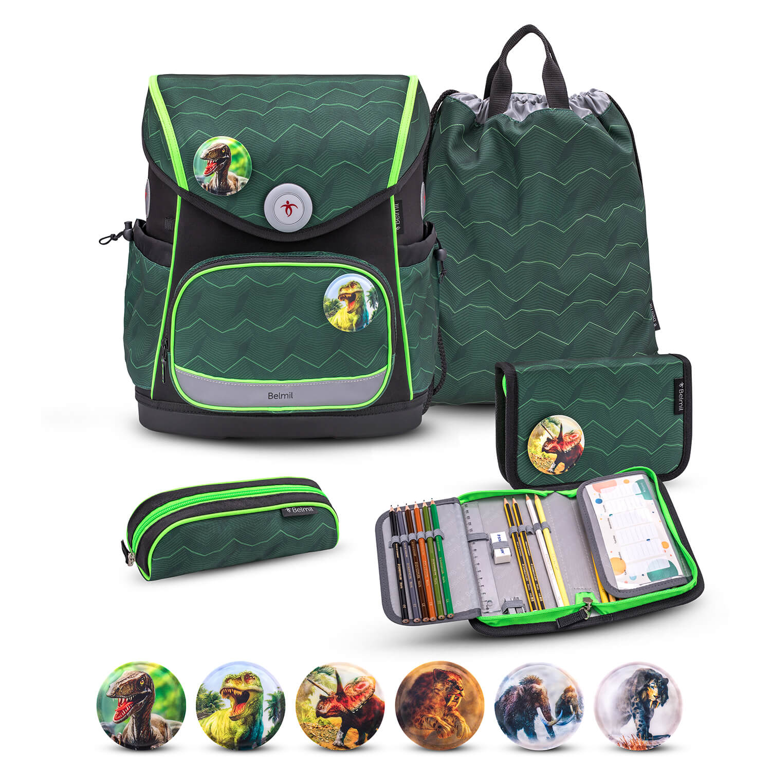 Premium Compact Plus Twist of Lime Schulranzen Set 5tlg.