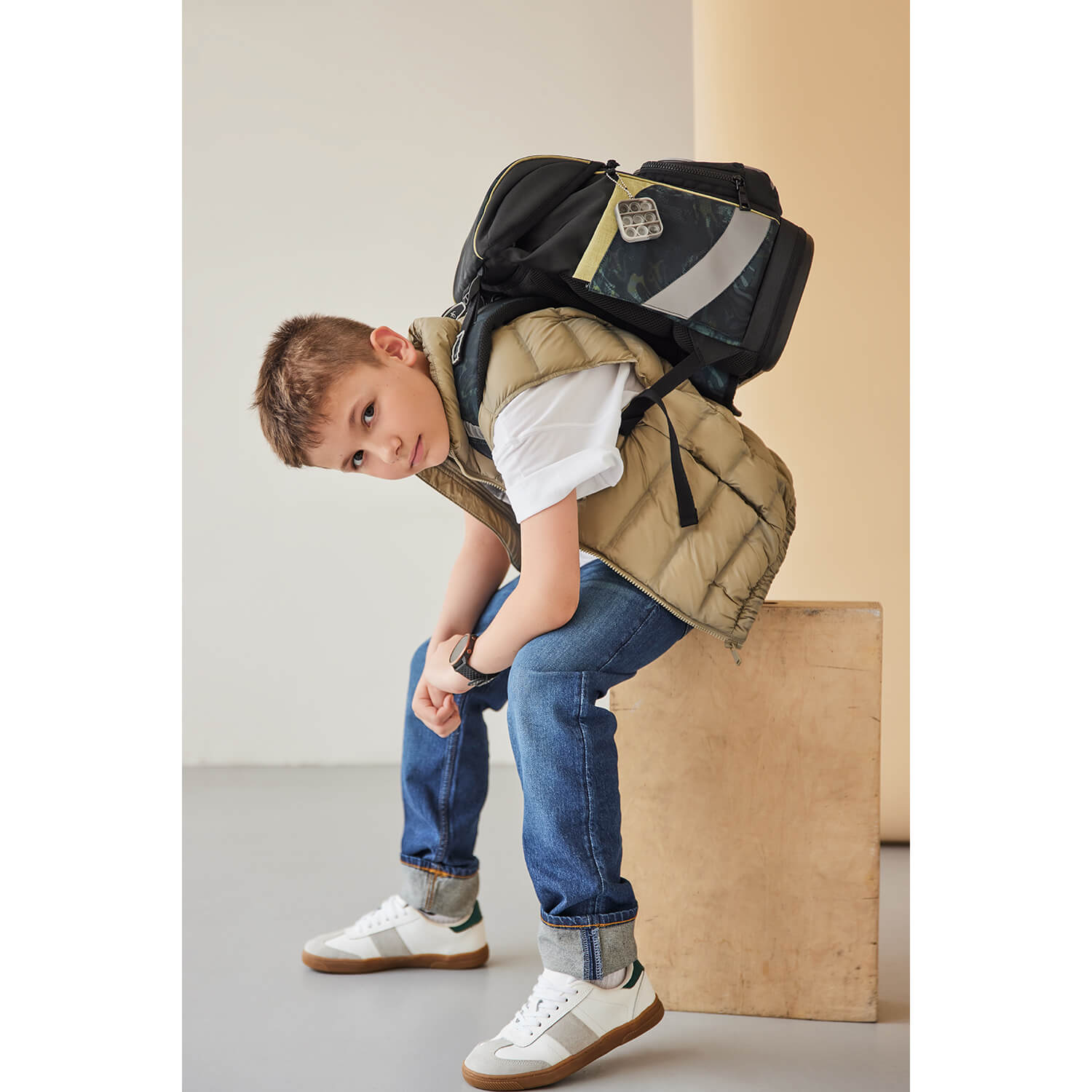 Smarty Plus Grey Stone Schoolbag set 5pcs.