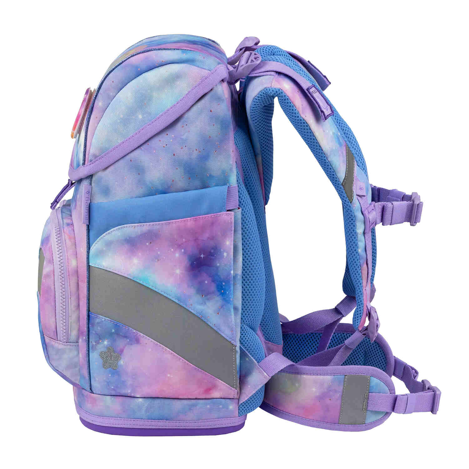 Full view of the Premium Belmil School Bag Set for Girls – Smarty Plus Moonlight schoolbag set 6 pcs featuring various included accessories.