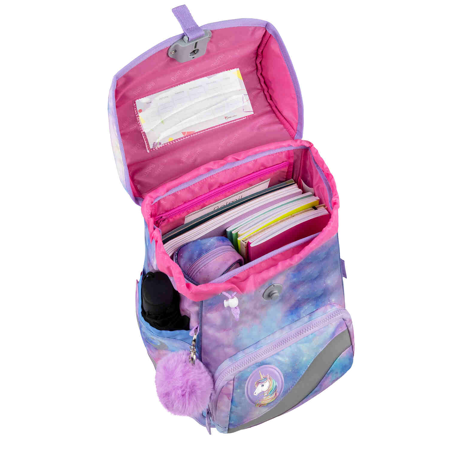 Feature details of the Premium Belmil School Bag Set for Girls – Smarty Plus Moonlight schoolbag set 6 pcs, emphasizing its quality and durability.