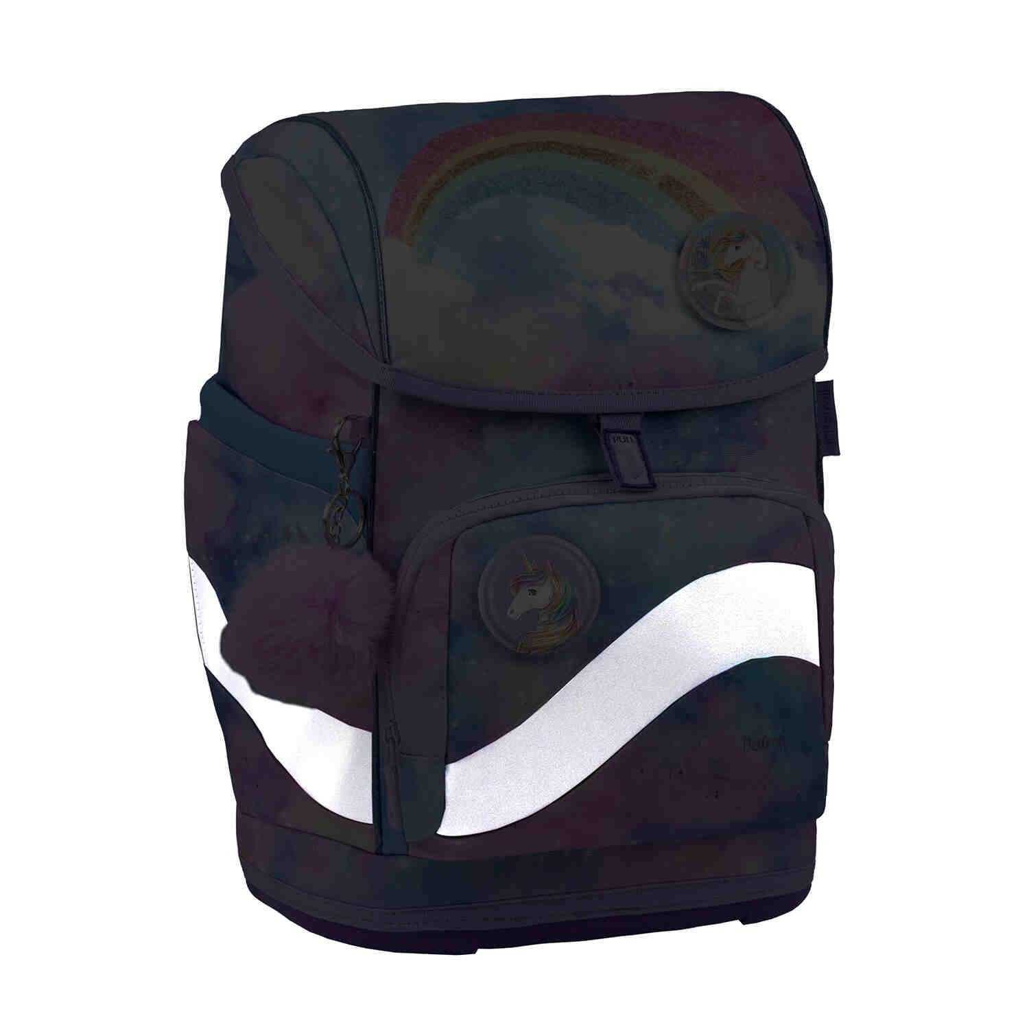 Comfortable fit of the Premium Belmil School Bag Set for Girls – Smarty Plus Moonlight schoolbag set 6 pcs, highlights the adjustable back panel.
