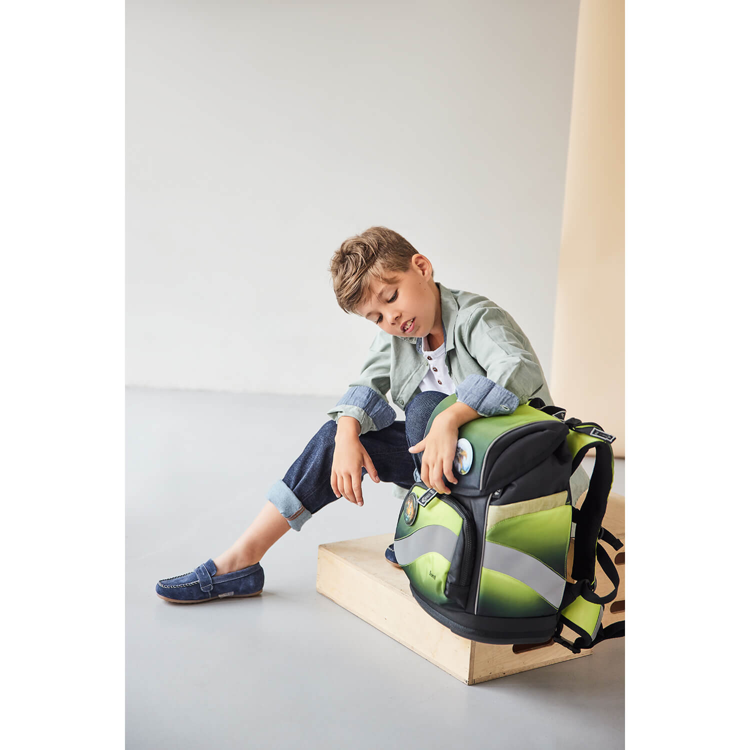 Smarty Plus Black Green Schulranzen Set 6tlg.