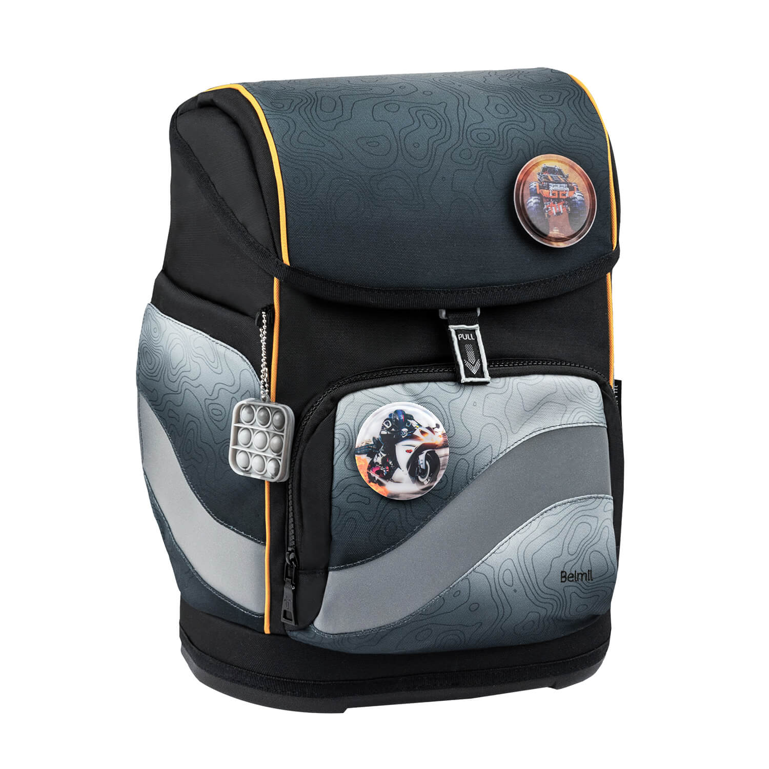 Smarty Plus Black Grey Schulranzen Set 6tlg.