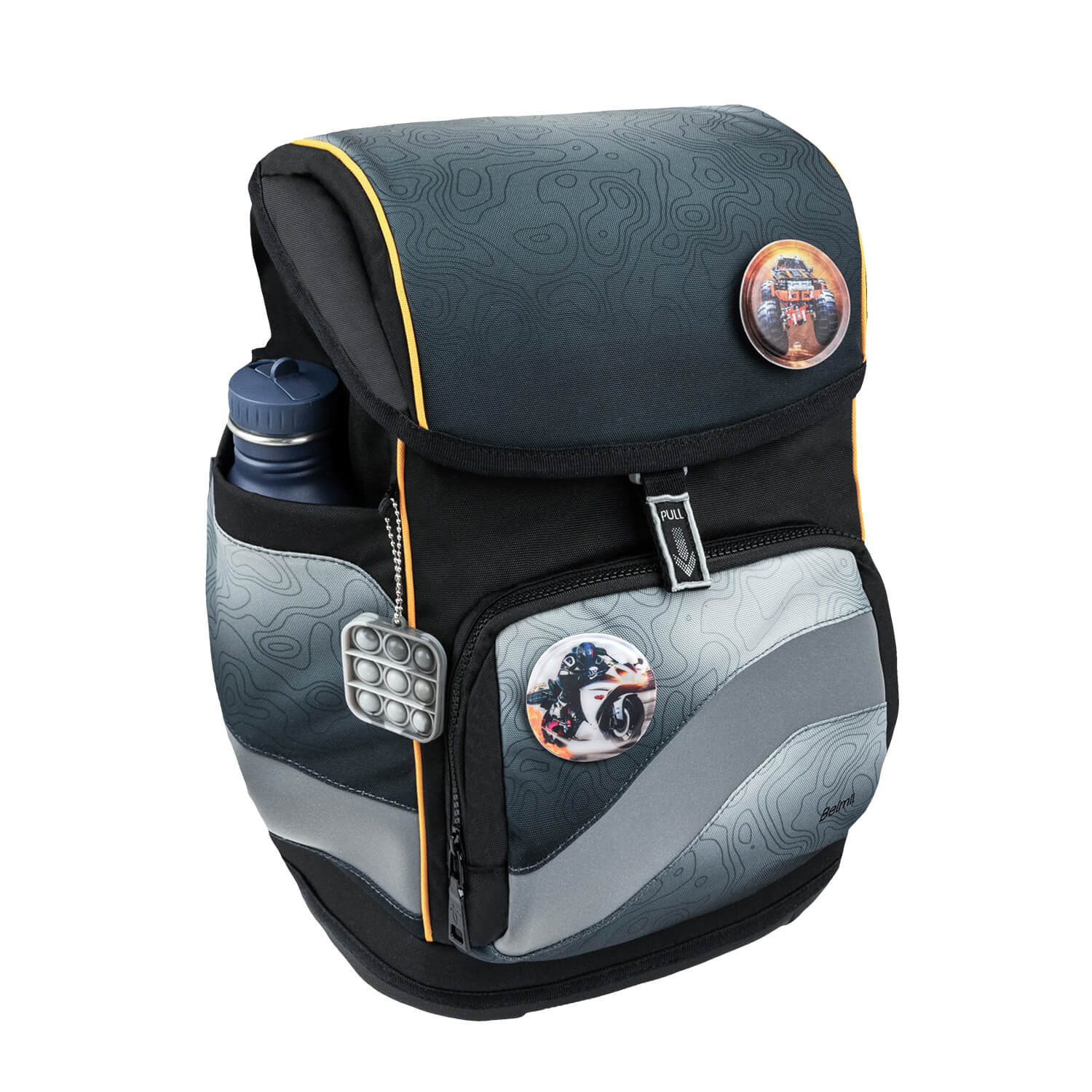 Smarty Plus Black Grey Schulranzen Set 6tlg.