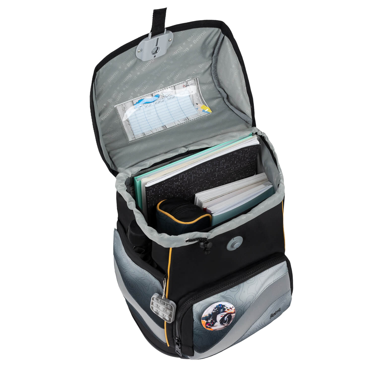Smarty Plus Black Grey Schulranzen Set 6tlg.