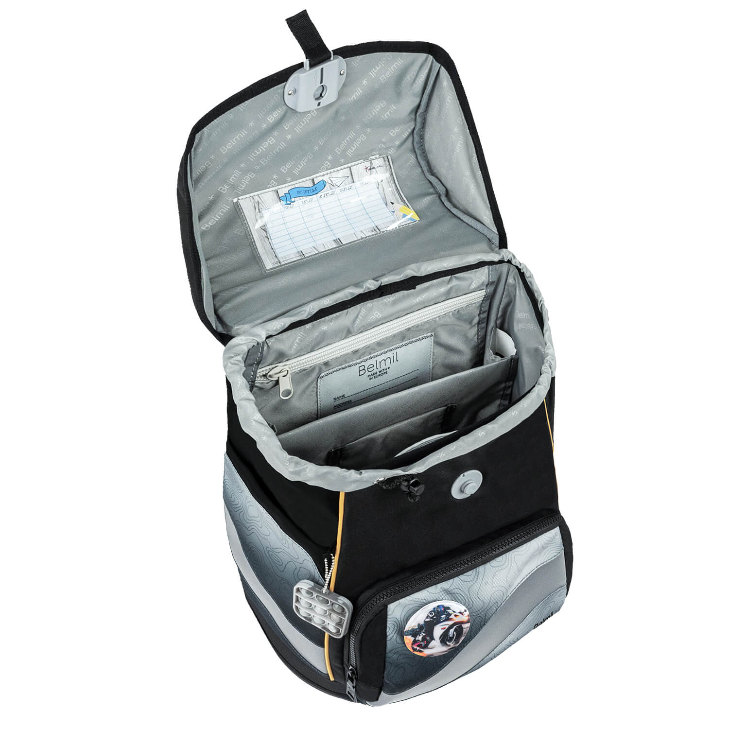 Smarty Plus Black Grey Schulranzen Set 6tlg.