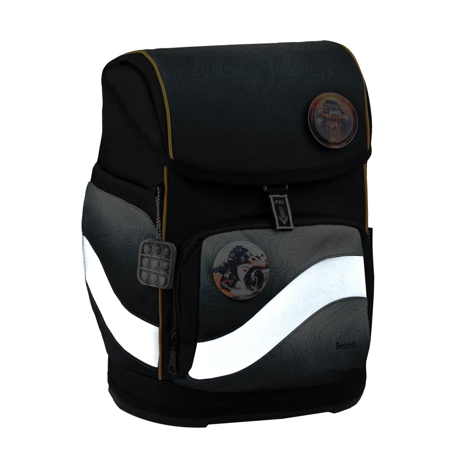 Smarty Plus Black Grey Schulranzen Set 6tlg.