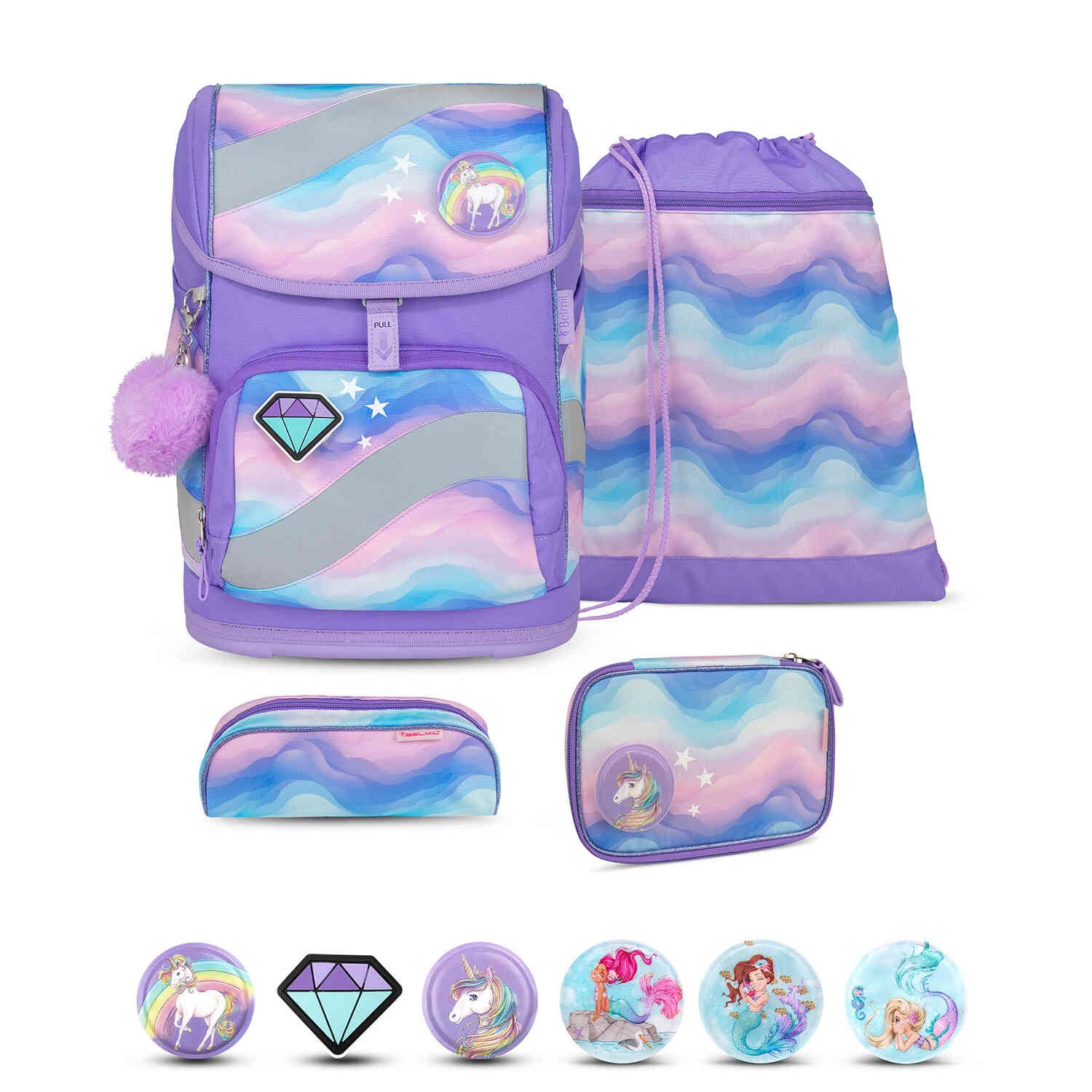 Smarty Rainbow Land Schulranzen Set 5 tlg.