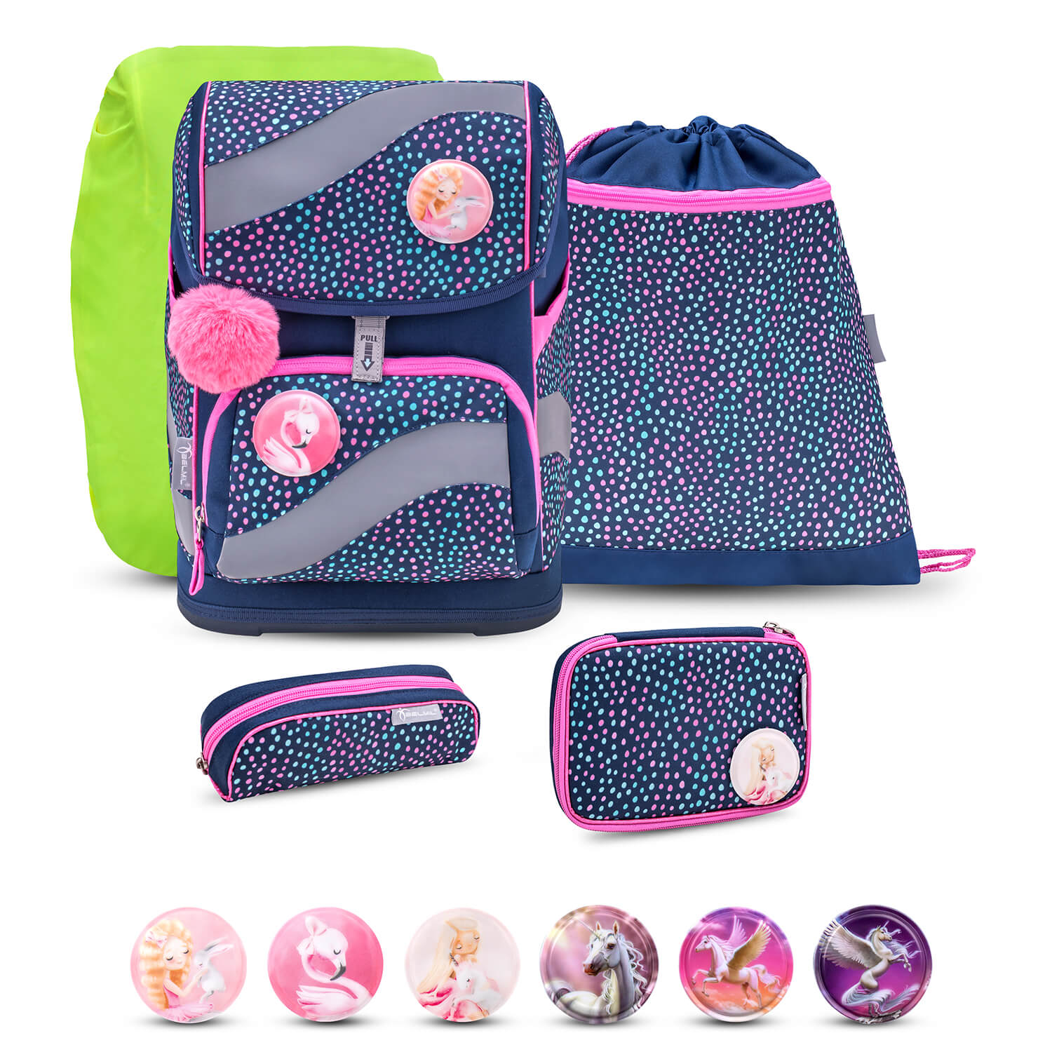Smarty Amazing Polka Dot 2 Schulranzen Set 6 tlg.