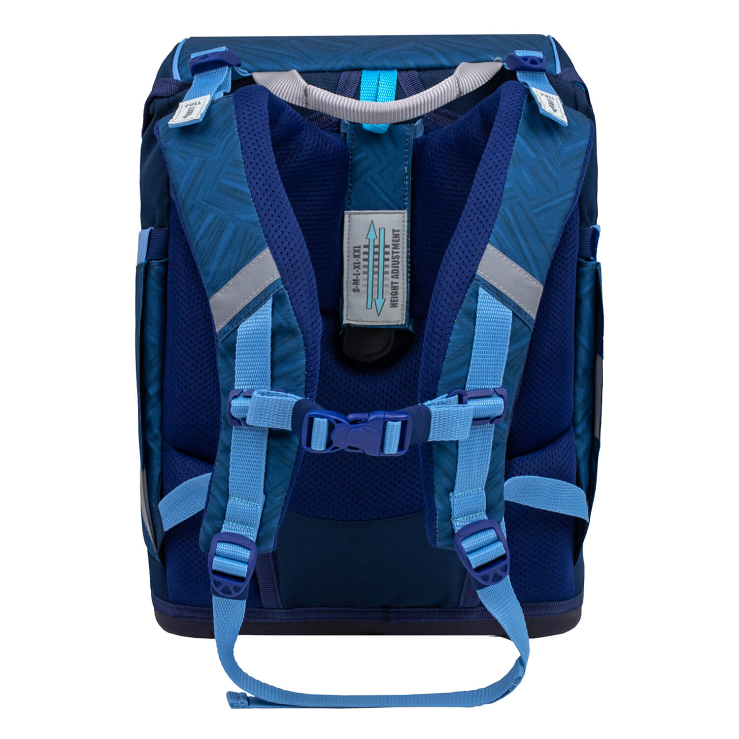 Interchangeable patches of the Belmil Smarty Blue Motion Ergonomic School Bag Set – 5-Piece Set with 9 Interchangeable Patches and Hip Belt, showcasing personalization options.